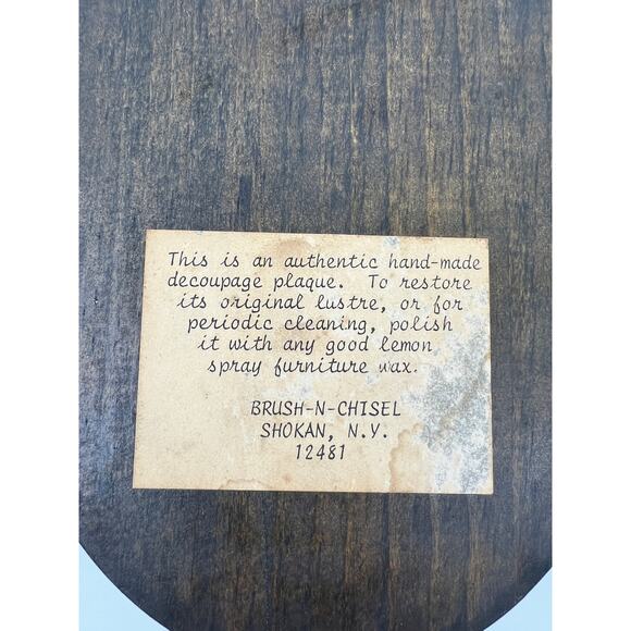 VTG. Hummel Art Boy and Girl Decoupage Plaques 2 Wood Oval Boy Cat Girl Flowers - Picture 3 of 12